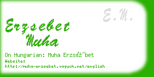 erzsebet muha business card